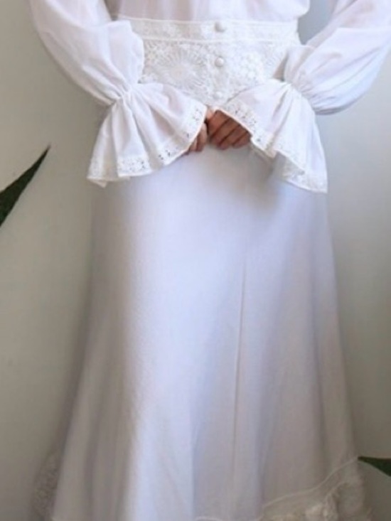 Vintage Dresses & Skirts - ✨ STUNNING Vintage 1960s/1970s West-Set California White Prairie Co-Ord Set ✨